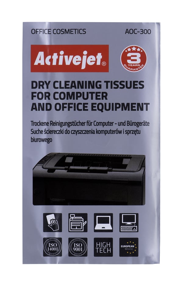 Pikkukuva 1 / 2: Activejet AOC-300 laitteiston puhdistusväline Computer mouse, Pelikonsoli, Näppäimistö, Matkapuhelin/älypuhelin, Kannettava tietokone, PC, Tulostin, Skanneri, Tablet PC, Puhelin, Universaali Laitteiden puhdistuskuivaliinat