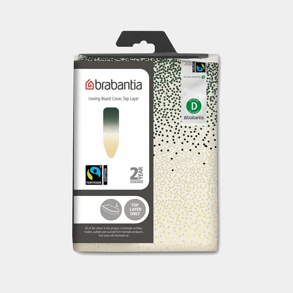 Brabantia 242281 overtræk til strygebræt Strygebræt, polstret top betræk Bomuld Beige, Grøn