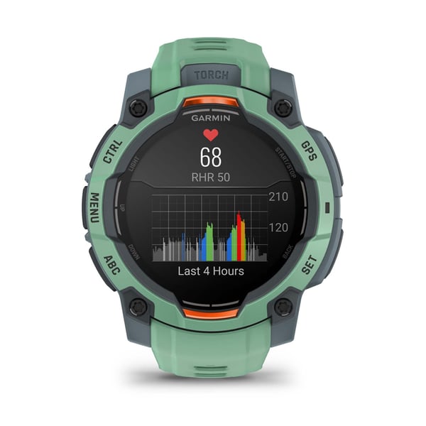 Miniatyrbild 11 av 11: Garmin Instinct 3 AMOLED 3,05 cm (1.2") 45 mm Digital 390 x 390 pixlar Pekskärm Grön GPS