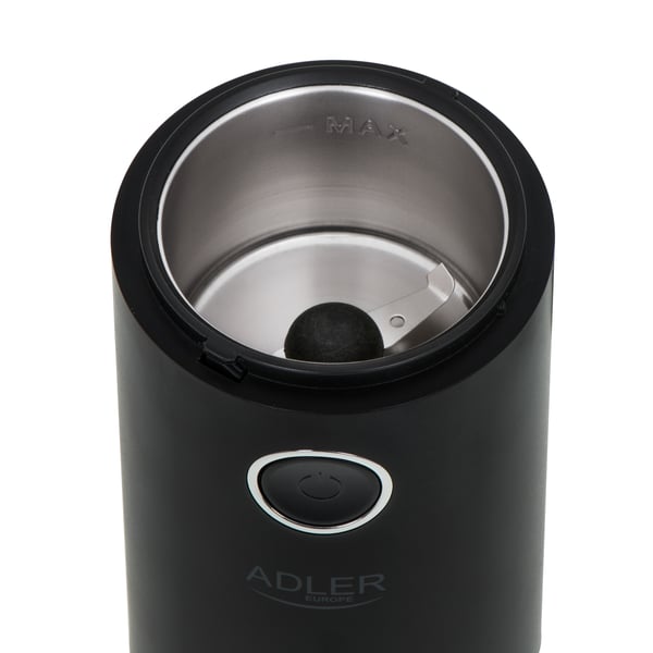 Kavamale Adler -kahvimylly AD4446bs 150 W, kahvipapukapasiteetti 75 g, kannen turvakytkin, musta (AD 4446bs)