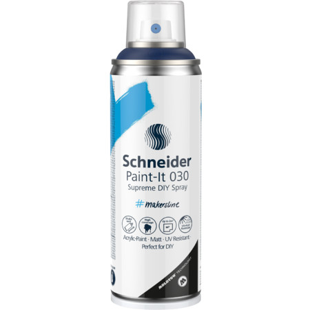 Schneider Schreibgeräte Paint-It 030 Supreme DIY Spray akrylmaling 200 ml Blå Spraydåse