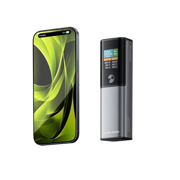 Mobile Origin MO-100WPD-PB12 akku- ja paristolaturi Litiumioni (Li-Ion) 14000 mAh Harmaa