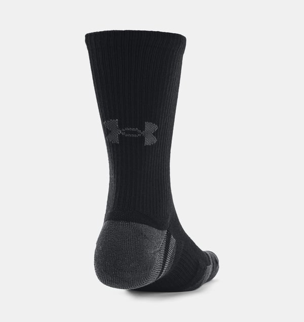 Miniatyrbillede 2 af 4: Under Armour UA Performance Tech Unisex Crew sokker Sort, Grå 3 Par
