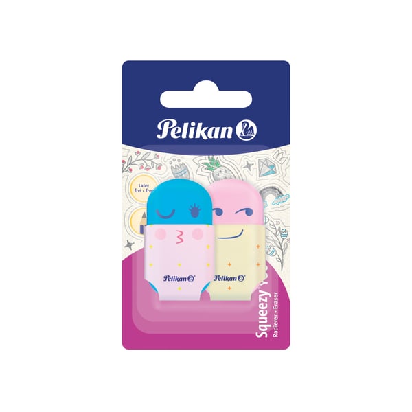 Pelikan 606219 viskelæder Plast Flerfarvet 2 stk