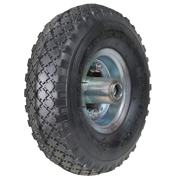Wolfpack Rueda Carretilla Almacen / Sacos Neumática Llanta Galvanizada Eje Descentrado Ø 20 mm.