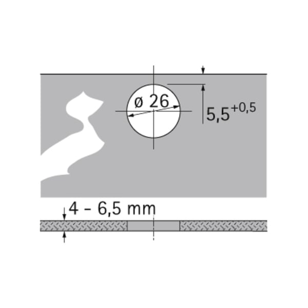 Miniatyrbillede 3 af 3: Hettich 72960 skufferulle & -skinne