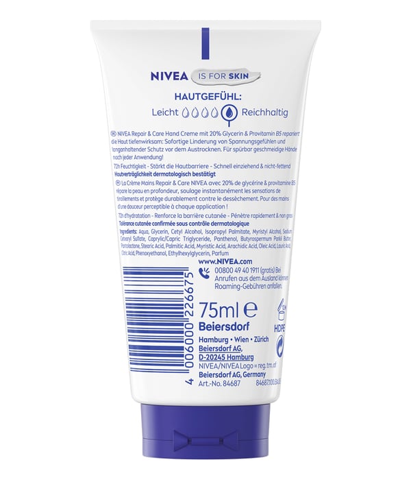 NIVEA Repair & Care Kräm 75 ml Unisex