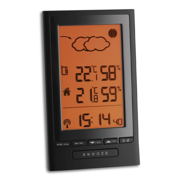 Miniatyrbillede 3 af 3: TFA-Dostmann Modus Plus Sort LCD Batteri