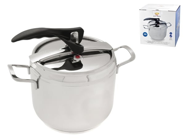 Miniatyrbild 3 av 3: Carrefour 8003512810688 tryckkokare för spisbruk 5 l Svart, Rostfritt stål