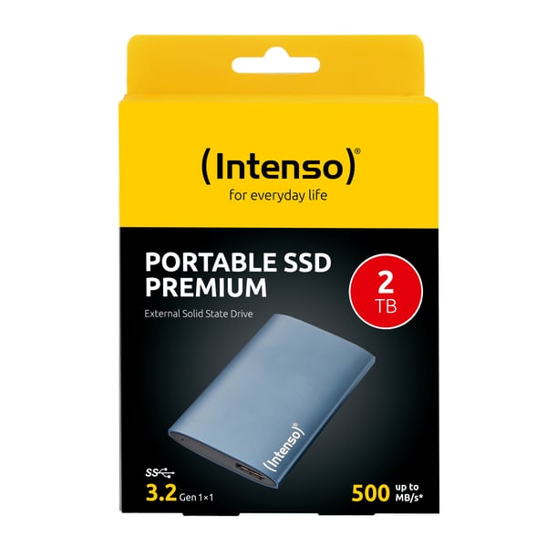 Intenso 3823475 ekstern solid state driver 2 TB USB Type-A 3.2 Gen 1 (3.1 Gen 1) Blå