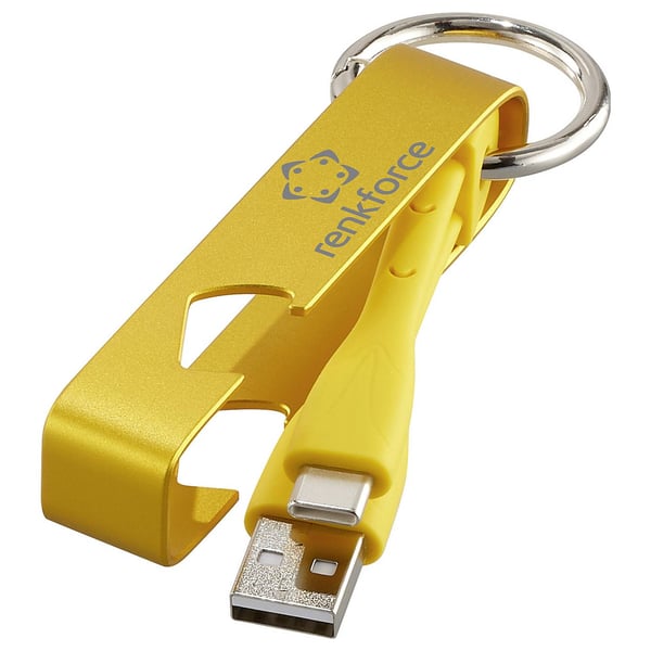 Miniatyrbillede 5 af 6: Renkforce RF-6721080 USB-kabel USB 2.0 0,15 m USB A USB C 0,48 Gbit/sek. 15 W Gul