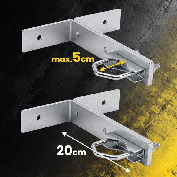 Extralink KK200 | Mast holder | 200mm, med cybants M8, stål, galvaniseret