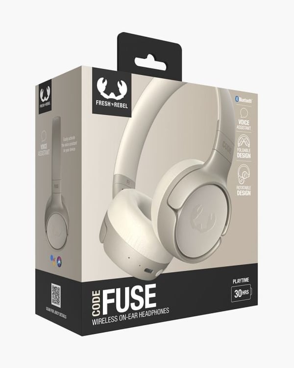 Fresh 'n Rebel 00221585 hovedtelefoner/headset Trådløs Opkald/musik USB Type-C Bluetooth Sand
