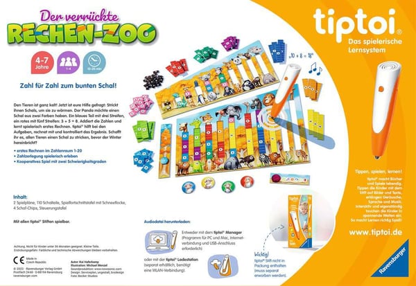 Miniatyrbild 2 av 3: tiptoi Der verrückte Rechen-Zoo Brädspel Utbildnings-