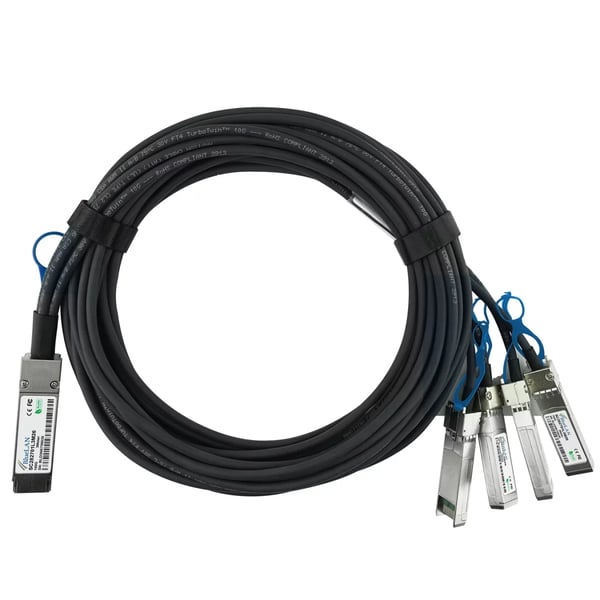 BlueOptics CBL-NTWK-0988-Q28M2-BL InfiniBand og fiberoptisk kabel 2 m QSFP28 4xSFP28 Sort