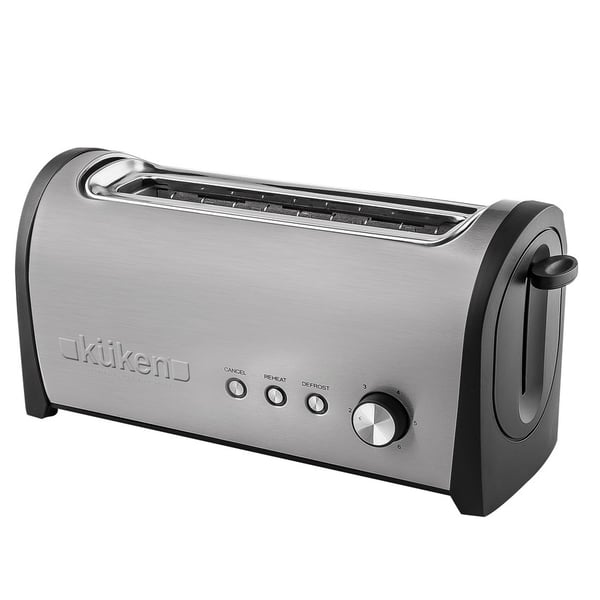 Miniatyrbillede 1 af 4: Küken 33623 brødrister 6 1 skive(r) 1000 W Sort, Rustfrit stål
