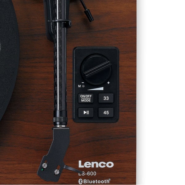 Lenco LS-600WA grammofoner Remdriven skivtallrik Svart, Trä Manuell