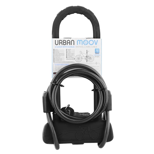 Miniatyrbillede 3 af 3: T'nB U-lock with cable for bike /e-scooter Sort U-lås