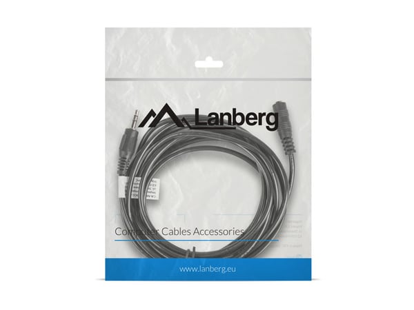Lanberg CA-MJFJ-10CC-0030-BK lydkabel 3 m 3.5mm Sort