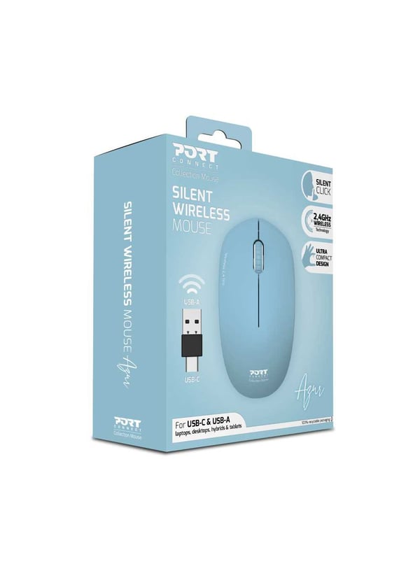Miniatyrbillede 2 af 5: Port Designs 900544 mus Kontor Ambidextrous RF trådløst Optisk 1600 dpi