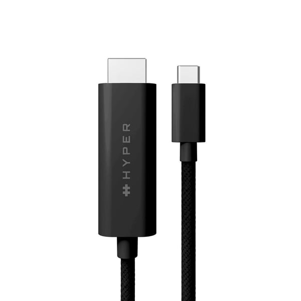 HYPER HD6007BKGL HDMI-kabel 2,5 m USB-C HDMI Typ A (standard) Svart HYPER HD6007BKGL HDMI-kabel 2,5 m USB-C HDMI Typ A (standard) Svart