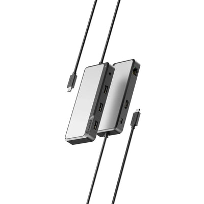 ALOGIC FUPHD1 dockingstation Ledningsført USB 3.2 Gen 1 (3.1 Gen 1) Type-A Grå, Sort