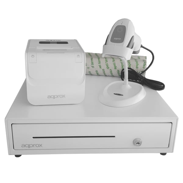 Miniatyrbild 1 av 4: Approx appPOSPACK4180WH2D 203 x 203 DPI Kabel Termal POS-skrivare