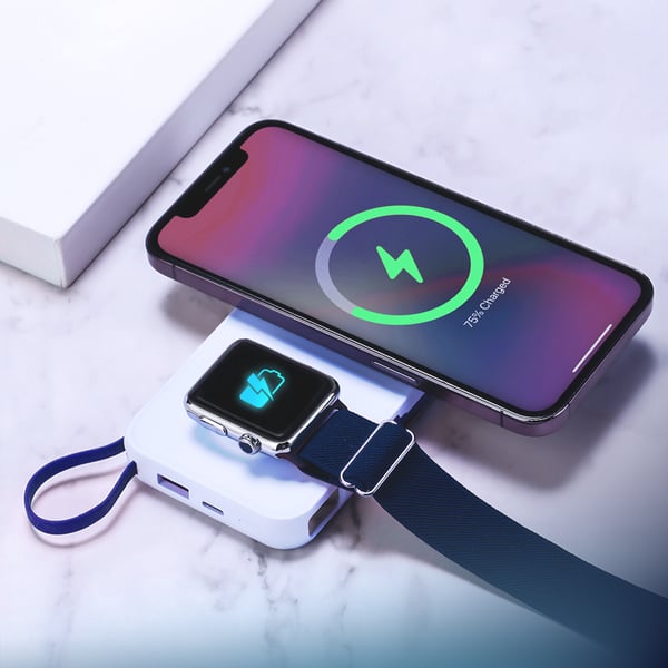 Miniatyrbillede 4 af 6: 3MK PastelUp 10000 mAh Trådløs opladning Hvid