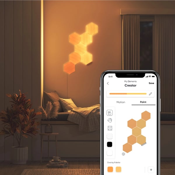 Miniatyrbillede 2 af 6: Nanoleaf NL52-K-7002HB-7PK stemningsbelysning