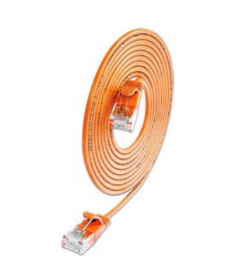 SLIM Patchcords SLIM-L-UU-K6A 1.5 OR netværkskabel Orange 1,5 m Cat6a U/UTP (UTP)