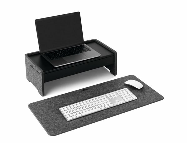 Durable 708158 skrivbordsunderlägg PET-filt Kol