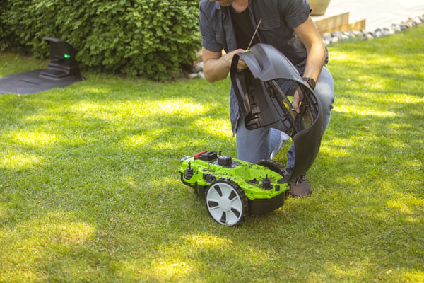 Greenworks 2513107 plæneklipper Robot plæneklipper Batteri Sort, Grøn