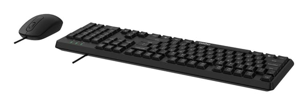 Pikkukuva 10 / 10: Rapoo NX1500 näppäimistö Sisältää hiiren Office USB QWERTZ Saksa Musta