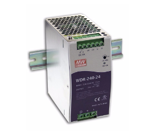 MEAN WELL WDR-240-24 enhed til strømforsyning 240 W Metallic