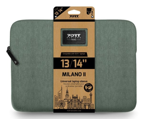 PORT Designs Milano II Eco Sleeve 35,6 cm (14") Etui Grøn