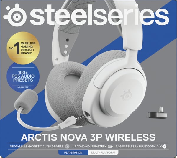 Miniatyrbillede 22 af 23: Steelseries Arctis Nova 3P Headset Trådløs Musik/hverdag Bluetooth Hvid