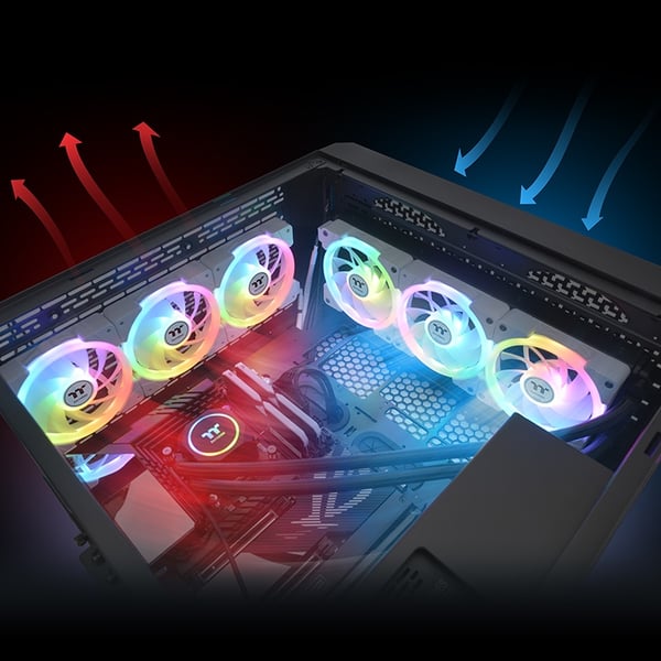 Thermaltake SWAFAN EX12 ARGB Datorväska Luftkylare 14 cm Vit 3 styck