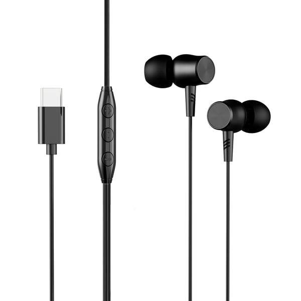 Contact LAU01N hörlur och headset Kabel I öra Samtal/musik/sport/vardag USB Type-C Svart