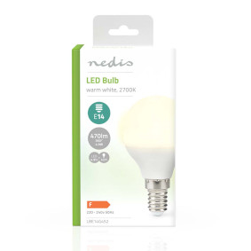 Miniatyrbild 2 av 3: Nedis LBE14G452 LED-lampor Varmvitt 2700 K 4,9 W E14 F