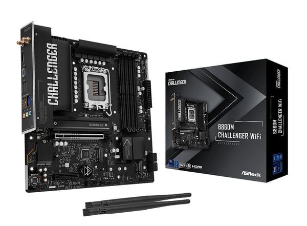 Asrock B860M Challenger WiFi Intel B860 LGA 1851 (Socket V1) micro ATX