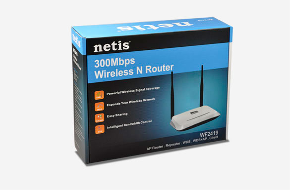 Netis System WF2419 trådløs router Hurtigt ethernet Hvid