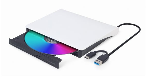 Miniatyrbillede 1 af 2: Gembird DVW EXT SLIM DVD-USB-031 hvid USB-C&3.1 DVD8x CD24x - DVD-brænder - CD: 24x