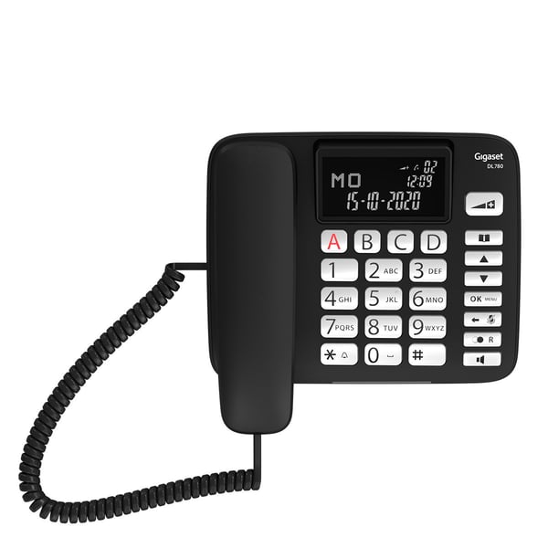 Miniatyrbild 6 av 9: Gigaset DL780 Plus Analog telefon/DECT-telefon Namn och uppringnings-ID Svart