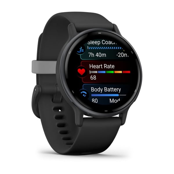 Miniatyrbild 7 av 8: Garmin Vivoactive 5 3,05 cm (1.2") AMOLED 42 mm Digital 390 x 390 pixlar Pekskärm Svart Wi-Fi GPS
