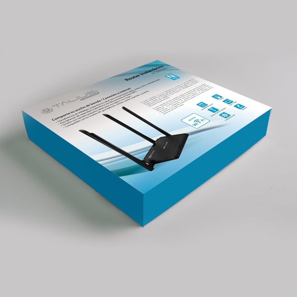 TALIUS RT300-N4D trådløs router Enkelt band (2,4 GHz) Sort