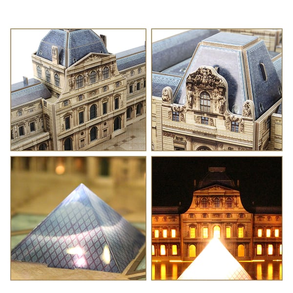 Miniatyrbillede 4 af 4: CubicFun The Louvre 3D puslespil 137 stk Bygninger