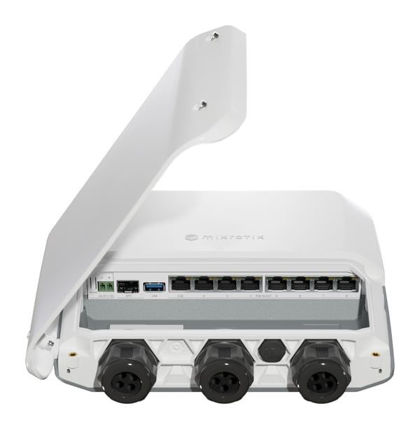 Pikkukuva 10 / 10: Mikrotik RB5009UPr+S+OUT langallinen reititin 2.5 Gigabit Ethernet, Gigabitti Ethernet Valkoinen