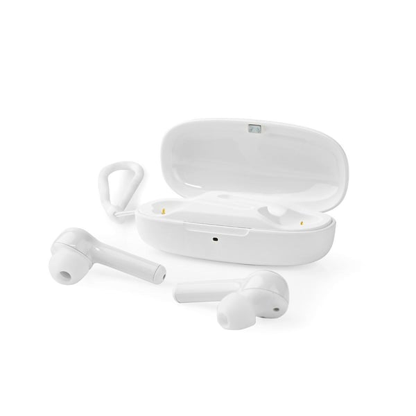 Nedis HPBT5055WT kuulokkeet ja kuulokemikrofoni Langaton In-ear Puhelut/Musiikki Bluetooth Valkoinen