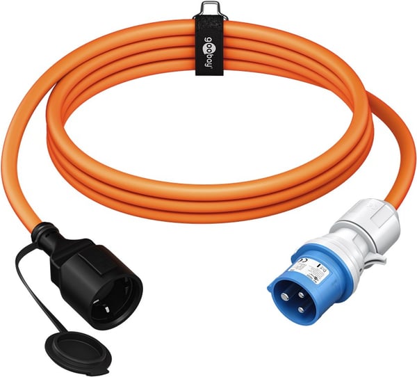 Goobay 76223 el-ledning Orange 1,5 m CEE7/3