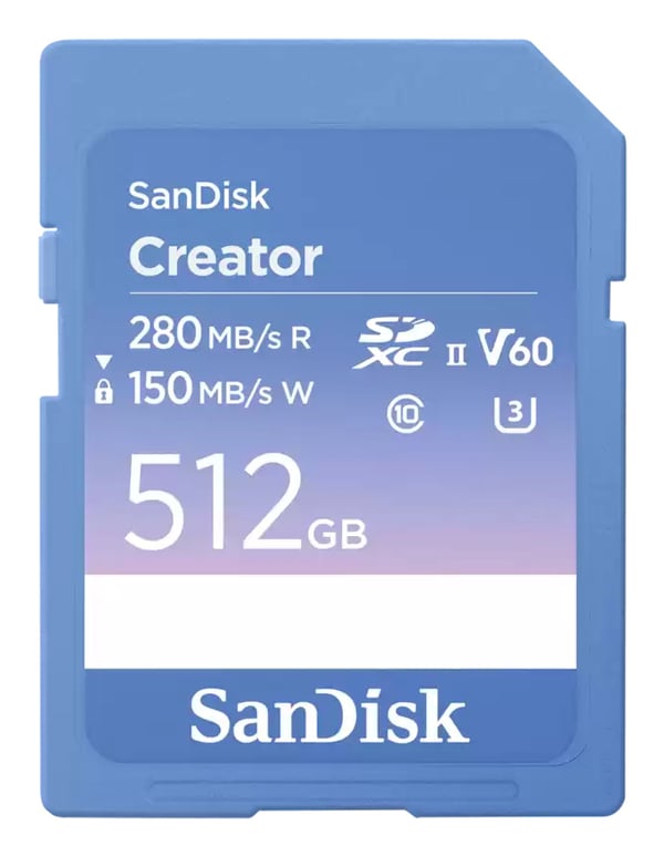 Pikkukuva 1 / 2: SanDisk Creator 512 GB SDXC UHS-II Luokka 10
